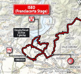 GIRO D'ITALIA FRANCIACORTA STAGE VIGILI DEL FUOCO SALE MARASINO