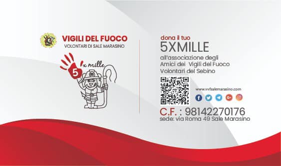 5x1000 vigili del fuoco sale marasino